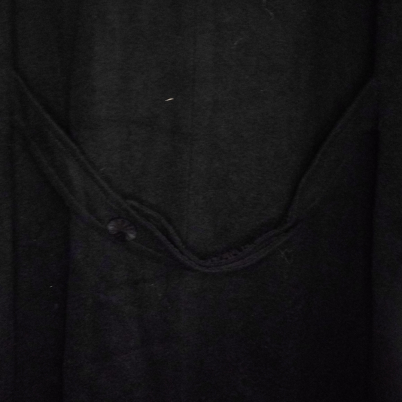 J.Hilary Black Wool Trench Coat Size 14 - Picture 9 of 16